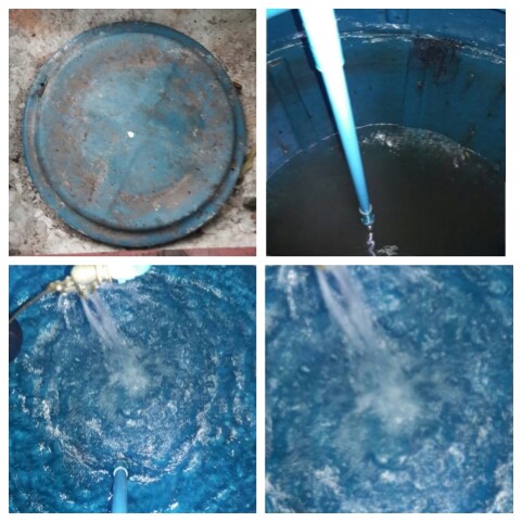 งานล้างถังเก็บน้ำใต้ดิน PE  2000 ลิตร @ ม.โนเบิลวานา  ตลิ่งชัน-บรมราชชนนี74/1